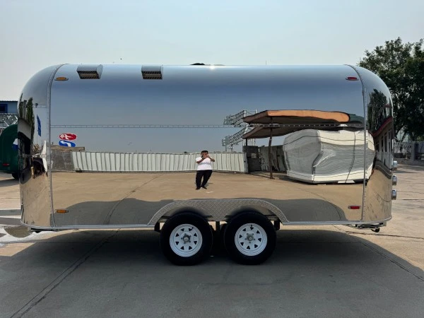 Mirror Polish Stainless Steel Airstream Trailer
